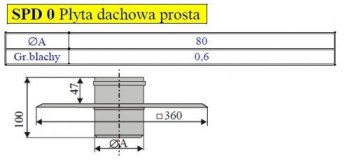  - 2478 Płyta dachowa prosta fi80