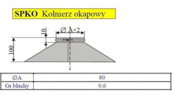  - 2480 Kołnierz okapowy fi80