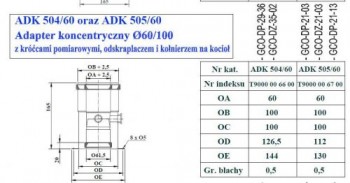  - 9516 Adapter z odskraplaczem fi60/100