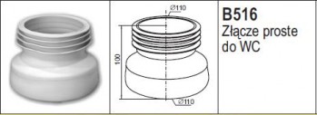 - 6171 Złącze proste do WC