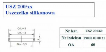  - 9709 Uszczelka silikonowa fi60