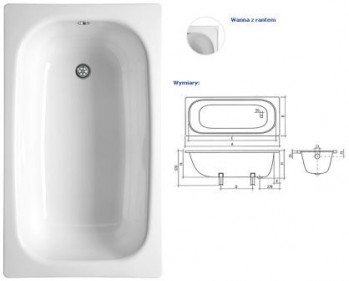  - 5091 Wanna emaliowana OLKUSZ 160x70cm